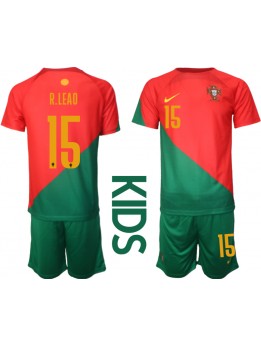 Portugal Rafael Leao #15 Replika Hemmakläder Barn VM 2022 Kortärmad (+ byxor)